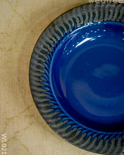 Pasta Plate - 8 Inch (Blue) Wl0215 Ceramics