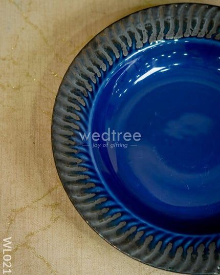 Pasta Plate - 8 Inch (Blue) Wl0215 Ceramics