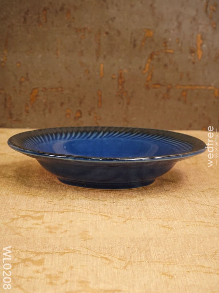 Pasta Plate (Small) - 7 Inch Blue Wl0208 Ceramics