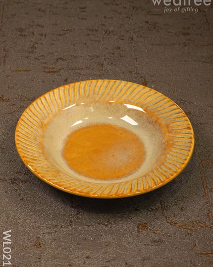 Pasta Plate (Small) - 7 Inch:  Yellow And White Wl0212 Ceramics