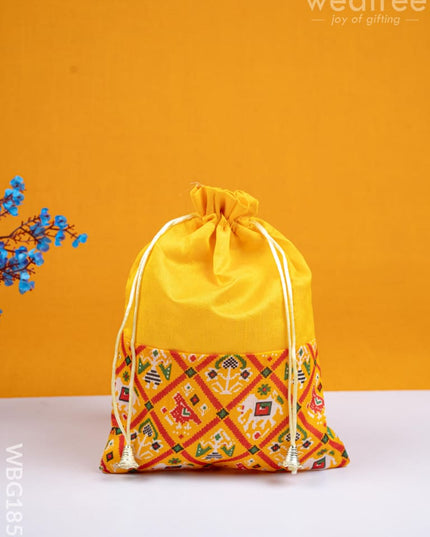 Patola Design String Bag - 8x11 inch - WBG1858 - String Bags