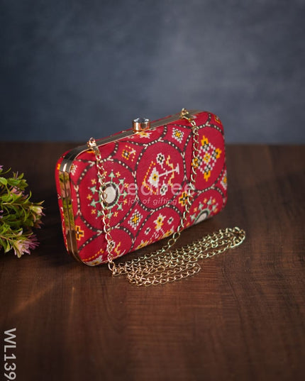 Patola Print Wallet - Wl1394 Clutches And Purses