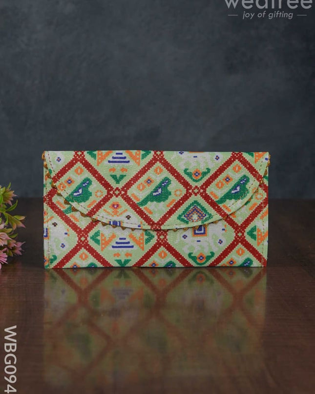 Patola Printed Fabric Purse - Wbg0949 Clutches & Purses