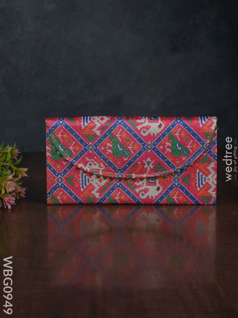 Patola Printed Fabric Purse - Wbg0949 Clutches & Purses