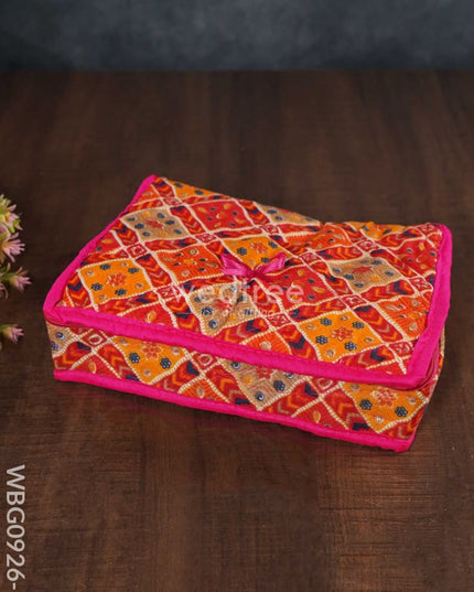 Patola Printed Jewel Organizer With Foldable Pouches - Medium Wbg0926 Jewellery Holders
