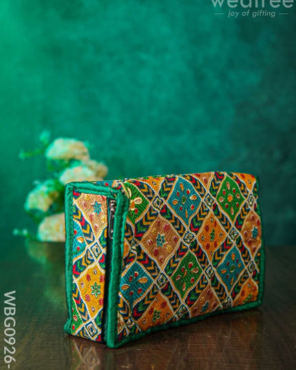 Patola Printed Jewel Organizer With Foldable Pouches - Medium Wbg0926 Jewellery Holders