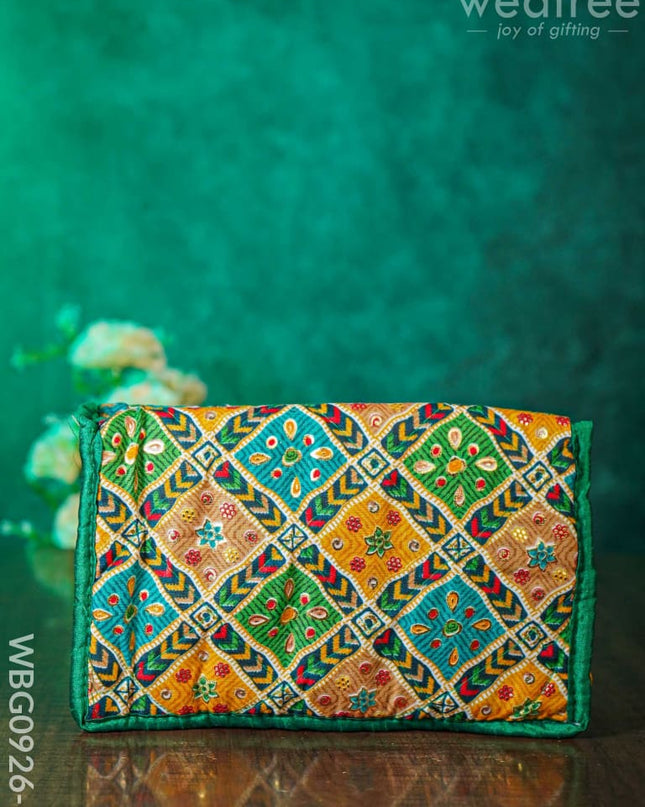Patola Printed Jewel Organizer With Foldable Pouches - Medium Wbg0926 Pouch Jewellery Holders