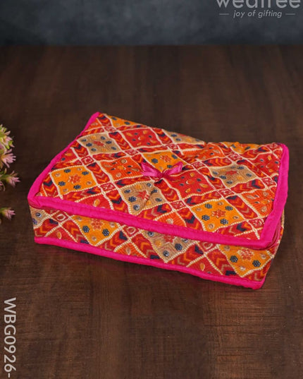 Patola Printed Jewel Organizer With Foldable Pouches - Medium Wbg0926 Jewellery Holders
