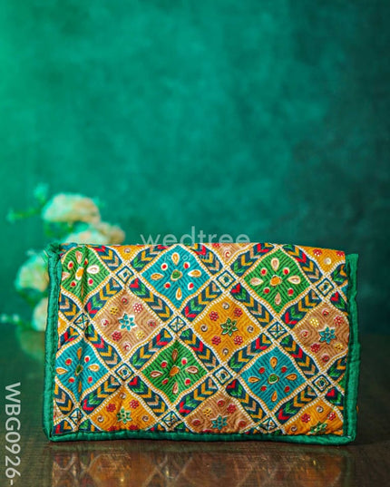 Patola Printed Jewel Organizer With Foldable Pouches - Medium Wbg0926 Pouch Jewellery Holders