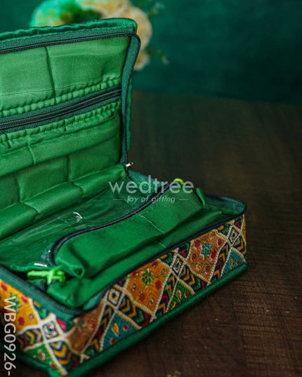 Patola Printed Jewel Organizer With Foldable Pouches - Medium Wbg0926 Jewellery Holders