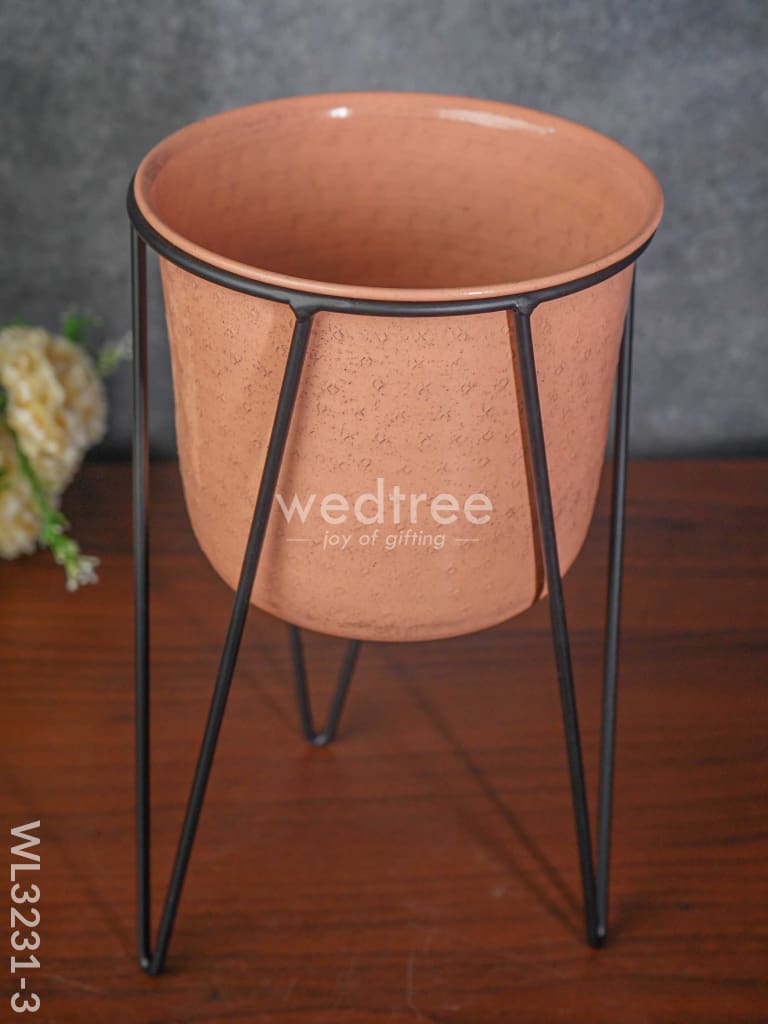 peach planter pot Peach Planter Pot & Stand