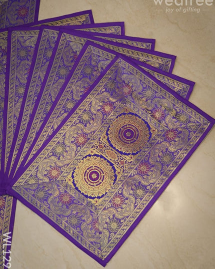 Peacock Design Cotton Table Cloth With Tea Coaster Covers - Wl1295 Dining Essentials