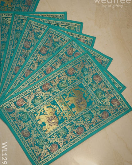 Peacock Design Cotton Table Cloth With Tea Coaster Covers - Wl1295 Dining Essentials