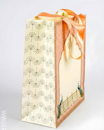 Peacock Design Paper Bag - 13x11 Inch - WBG1982 - Paper Bags