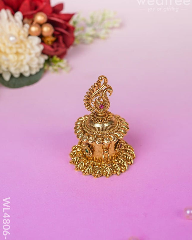 Peacock Kumkum Holder - Wl4806 Metal Rg