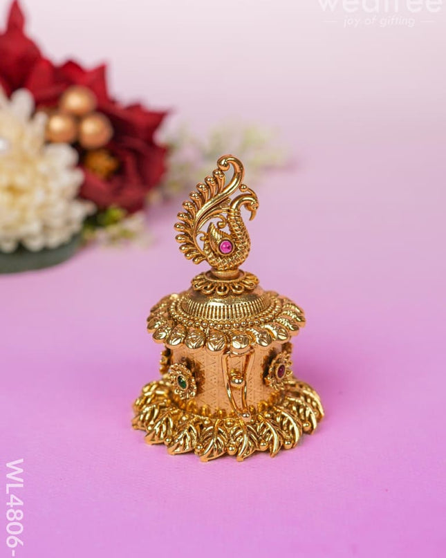 Peacock Kumkum Holder - Wl4806 Metal Rg
