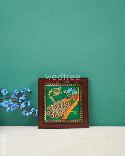Peacock Glass Reverse Painting Frame - 4 X Inch Wl4607 Frames