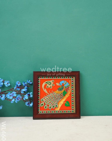 Peacock Glass Reverse Painting Frame - 4 X Inch Wl4607 Frames