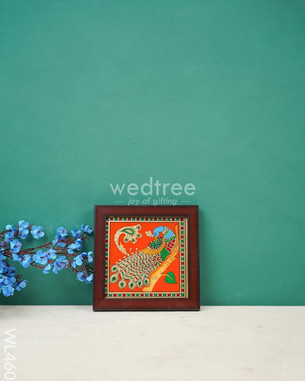 Peacock Glass Reverse Painting Frame - 4 X Inch Wl4607 Frames