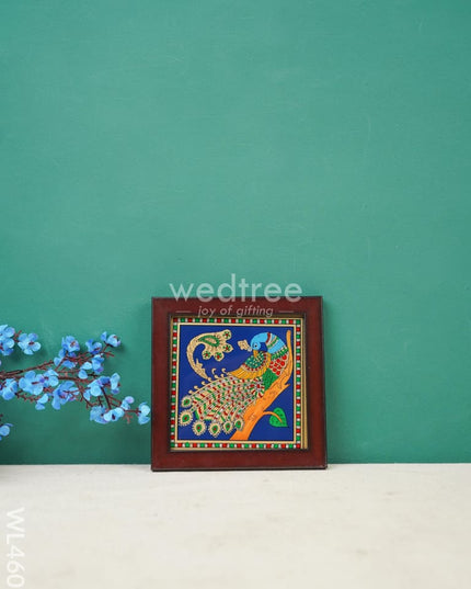 Peacock Glass Reverse Painting Frame - 4 X Inch Wl4607 Frames