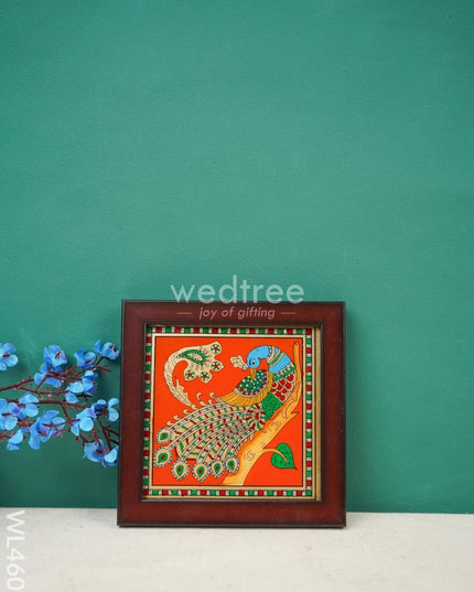Peacock Glass Reverse Painting Frame - 4 X Inch Wl4607 Frames