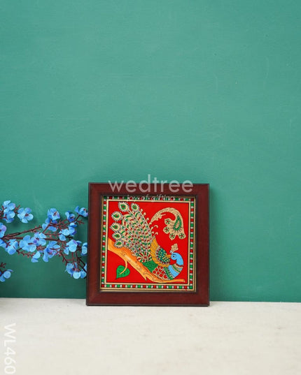 Peacock Glass Reverse Painting Frame - 4 X Inch Wl4607 Frames