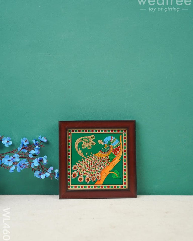 Peacock Glass Reverse Painting Frame - 4 X Inch Wl4607 Frames