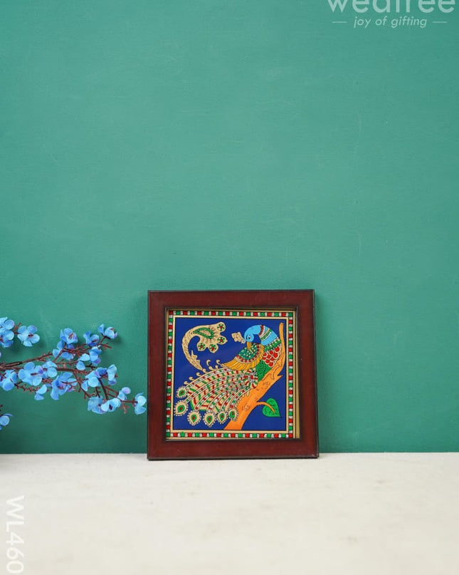 Peacock Glass Reverse Painting Frame - 4 X Inch Wl4607 Frames