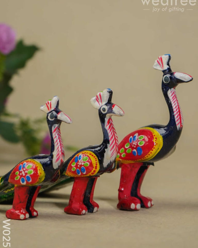 Peacock Set Of 3 - W0251 Home Decors