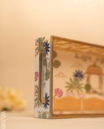 Digital Printed Peacock Tray - 13 x 7 inch - WL5009 Wooden Trays