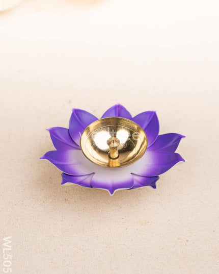 Peacock Themed Metal Tray with Dry Fruit Jar and Diya Set - WL5056 Metal Decor Utility