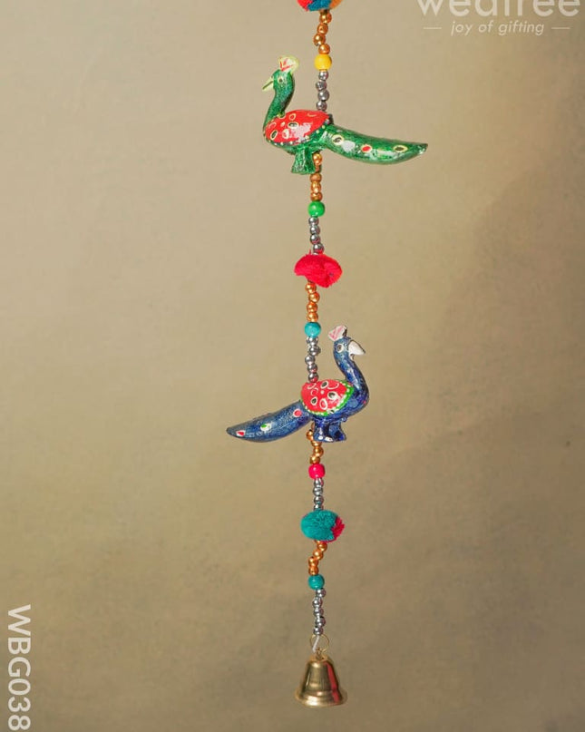 Peacock Thoran With Bells -Medium - Wbg0388 Thorans