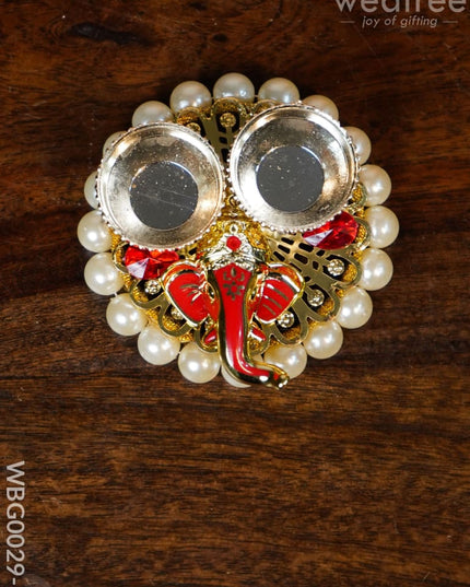 Pearl Ganesh Kumkum Holder - Wbg0029 Holders