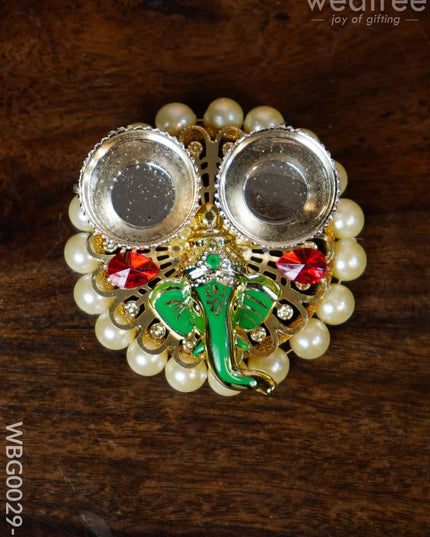 Pearl Ganesh Kumkum Holder - Wbg0029 Holders