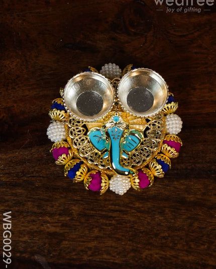 Pearl Ganesh Kumkum Holder - Wbg0029 Holders