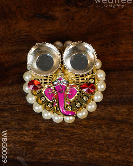 Pearl Ganesh Kumkum Holder - Wbg0029 Holders