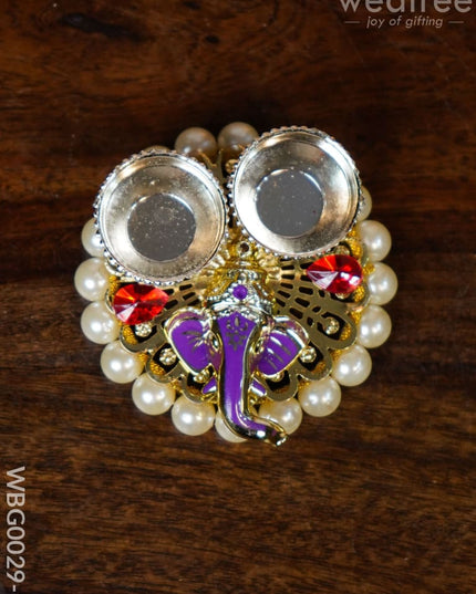 Pearl Ganesh Kumkum Holder - Wbg0029 Holders