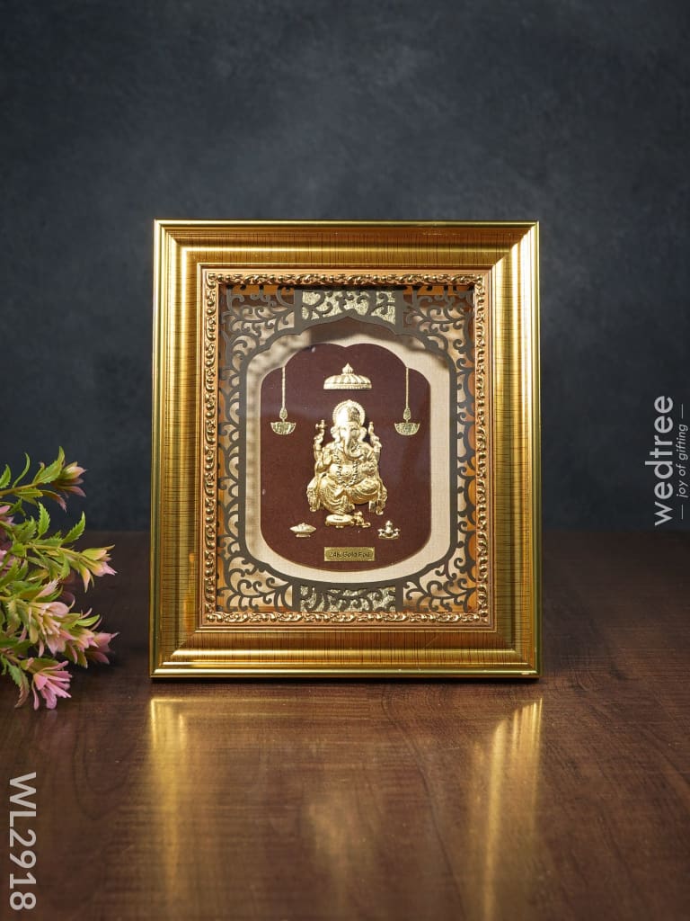 Photo Frame Gold Plated - Ganesha Wl2918 Wall Hanging Frames