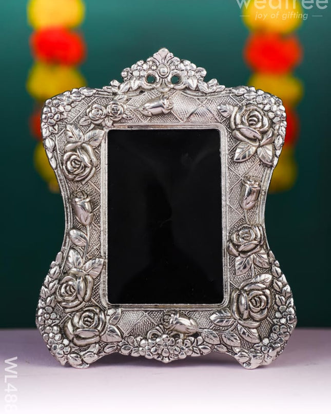 White Metal Square Photo Frame - WL4887 White Metal