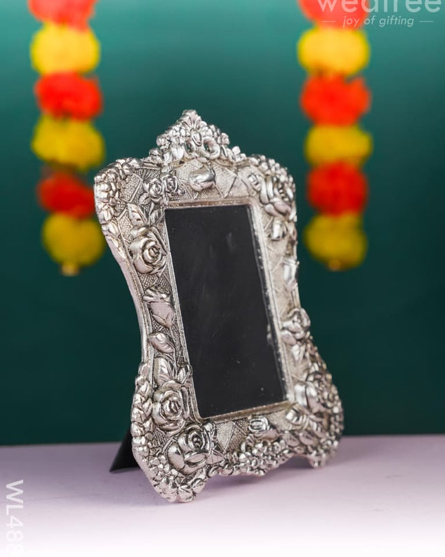 White Metal Square Photo Frame - WL4887 White Metal