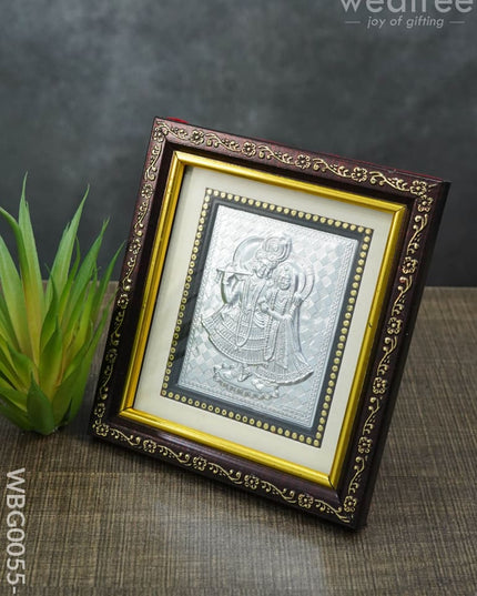 Photoframe Silver Plated - Medium Radhe Krishna- Wbg0055-7 German Photo Frame