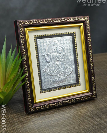 Photoframe Silver Plated - Medium Radhe Krishna- Wbg0055-7 German Photo Frame