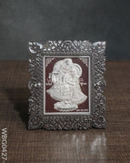 Photoframe Silver Plated - Small - Radhe Krishna - WBG0427-4