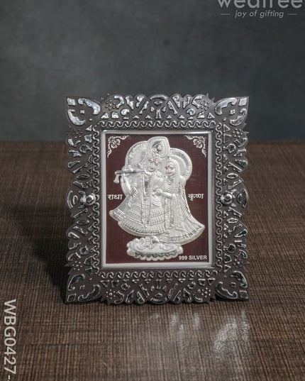 Photoframe Silver Plated - Small Wbg0427 Radhe Krishna Wbg0427-4 German Photo Frame