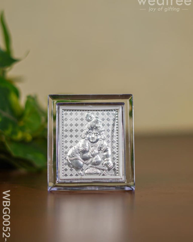 Photoframe With Stand Silver Plated - Small Krishna Wbg0052-4 German Photo Frame