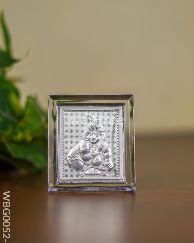Photoframe With Stand Silver Plated - Small Krishna Wbg0052-4 German Photo Frame