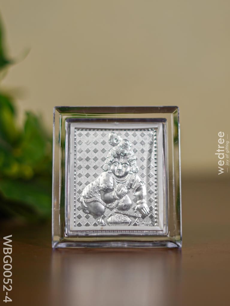 Photoframe With Stand Silver Plated - Small Krishna Wbg0052-4 German Photo Frame