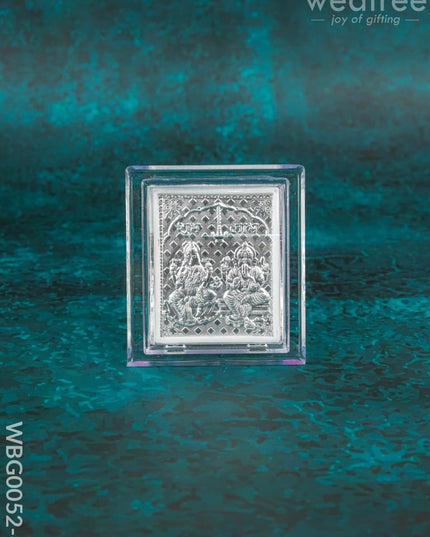 Photoframe with stand Silver Plated - Small - Lakshmi Ganesh - WBG0052-6 - Photo Frames RG