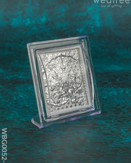 Photoframe with stand Silver Plated - Small - Lakshmi Ganesh - WBG0052-6 - Photo Frames RG