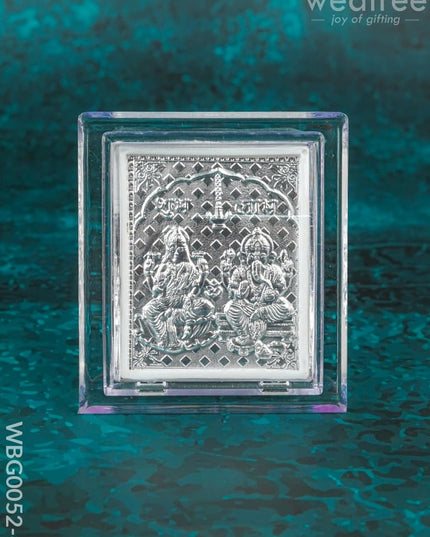 Photoframe with stand Silver Plated - Small - Lakshmi Ganesh - WBG0052-6 - Photo Frames RG